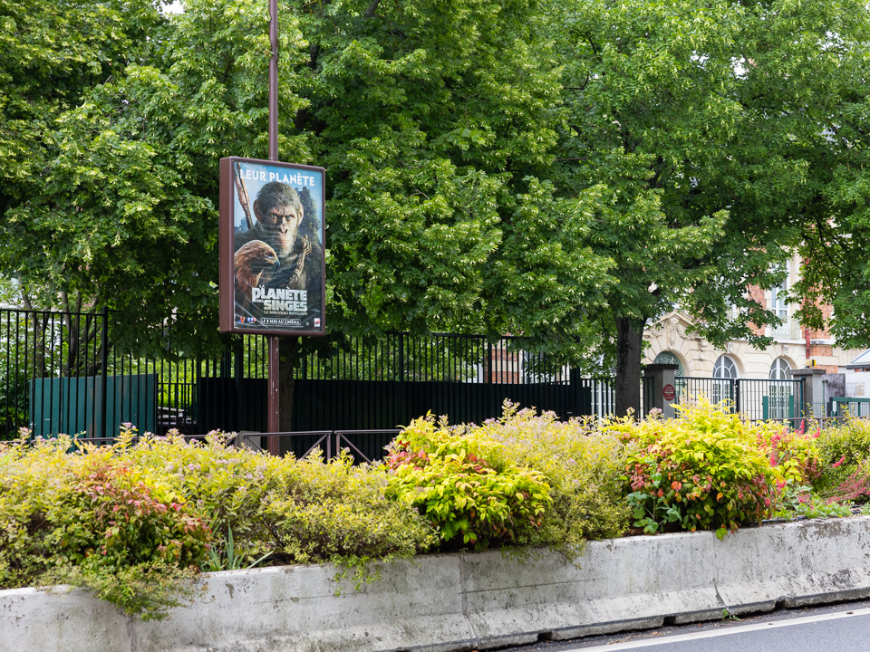 Exemple de support en hauteur<br>(boulevard de la République)