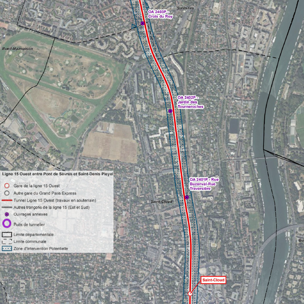 Carte des travaux - Planche 2<br>Ville de Saint-Cloud