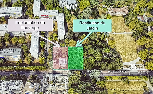 Ouvrage Tourneroches : restitution du jardin<br>(source: SGP)