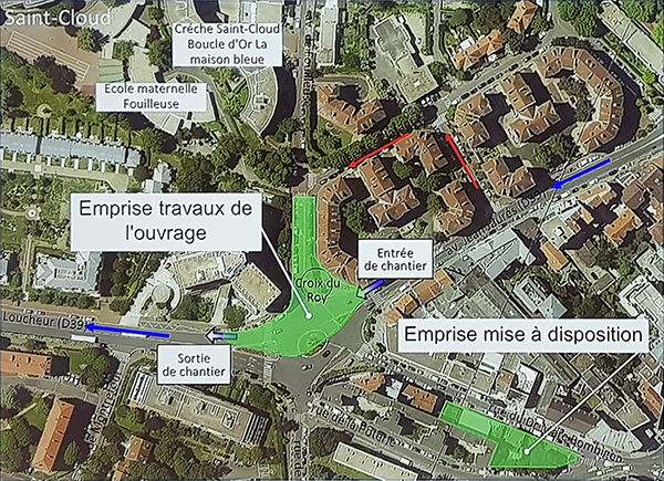 Ouvrage Croix du Roy : plan des travaux<br>(source: SGP)