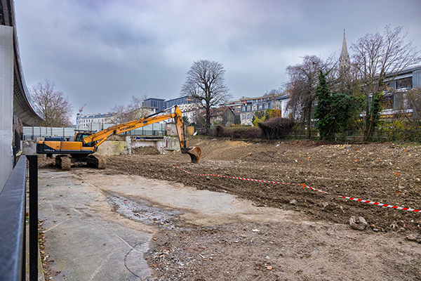 Vue n°4 de la parcelle, rasée<br>18 quai du Président Carnot