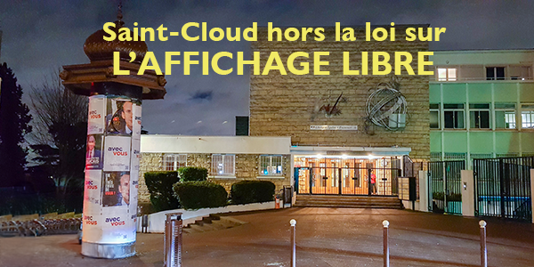 Illustration de l'article : Saint-Cloud hors la loi sur l'affichage libre