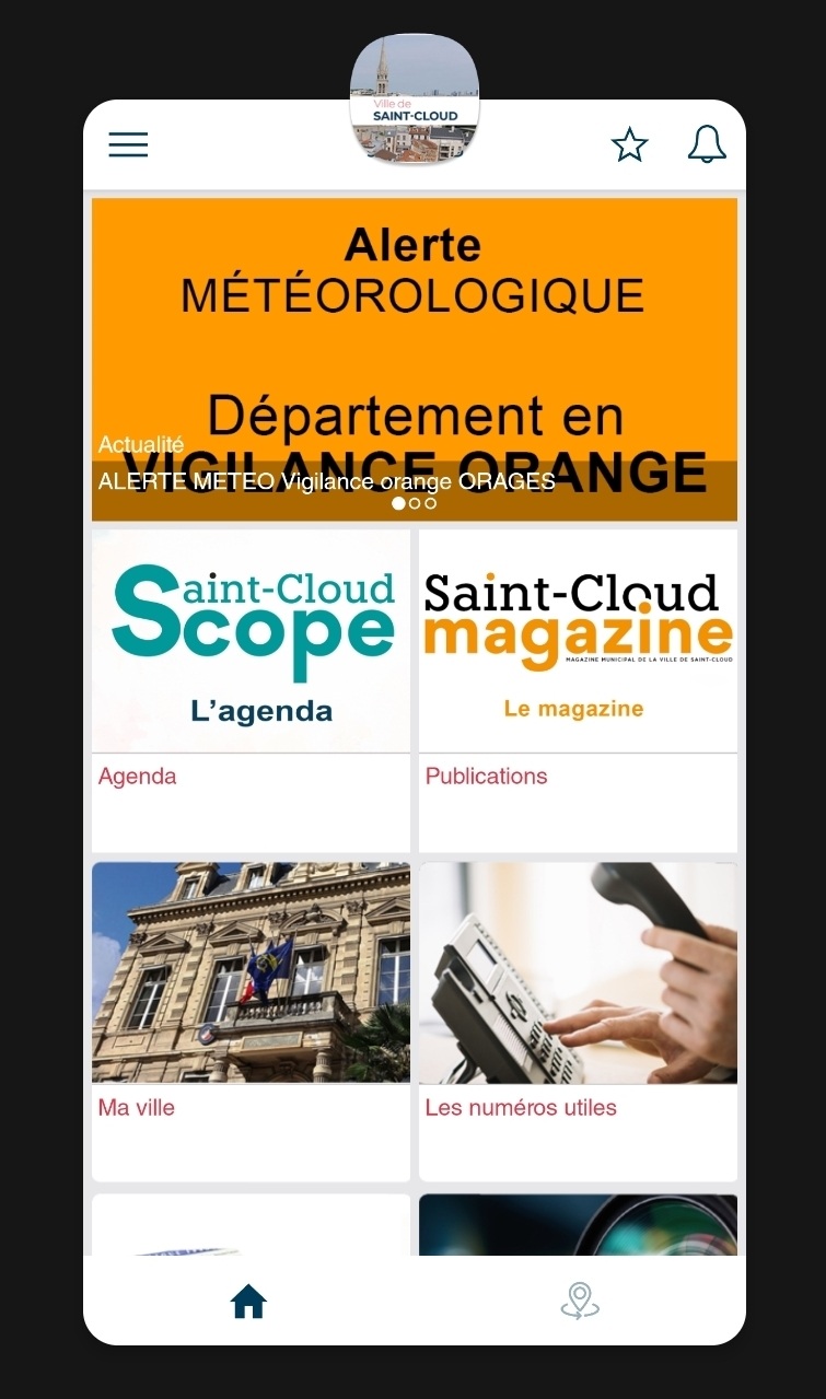 Application Ville de Saint-Cloud :<br>aperçu