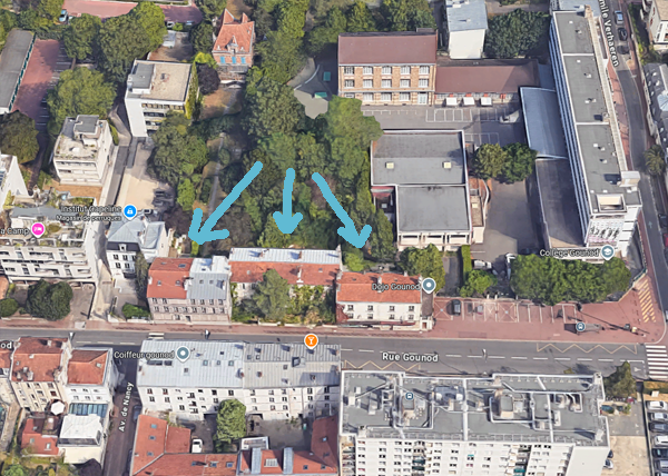 Projet de construction vers le 10 rue Gounod