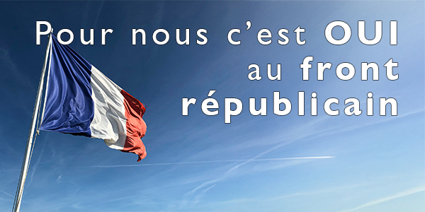 Illustration de l'article : Front républicain: pour nous c'est OUI