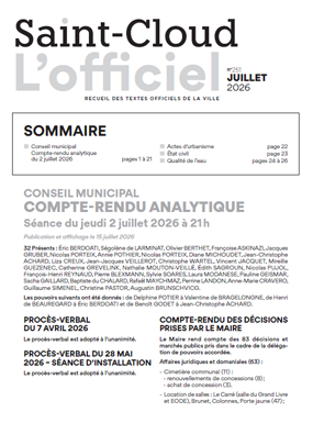 Journal Officiel de Saint-Cloud (JO)