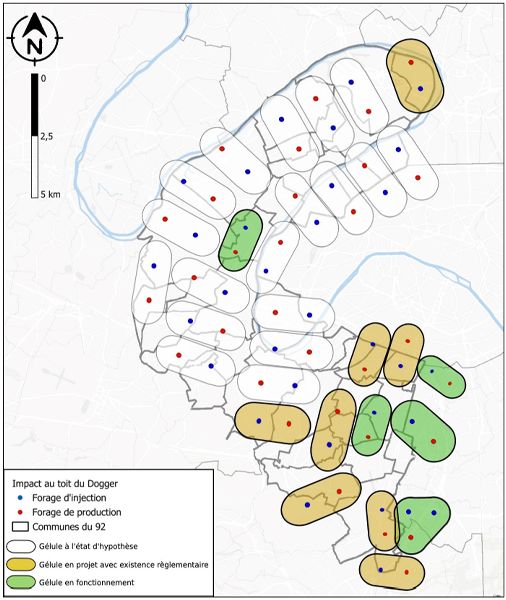 Carte de répartition des gélules au Dogger de <b>2024</b> (source: schéma départemental)